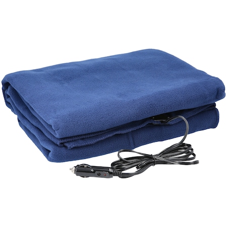 Stalwart Heated Car Blanket - 12-Volt Electric Blanket for Car by Navy Blue 75-HBLANKET